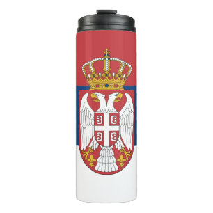 Serbia Travel Mug, patriotic Serbian Flag Thermal Tumbler