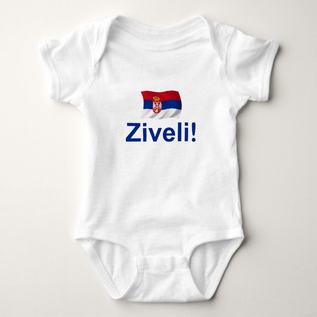 Serbia Ziveli! Baby Bodysuit (Front)