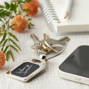Serbian American Entwined Hearts Key Ring
