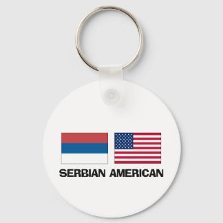 Serbian American Key Ring