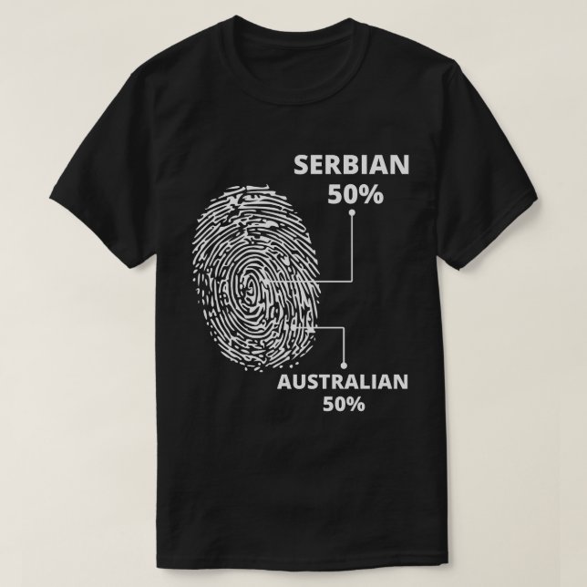 Serbian Australian Fingerprint T-Shirt (Design Front)