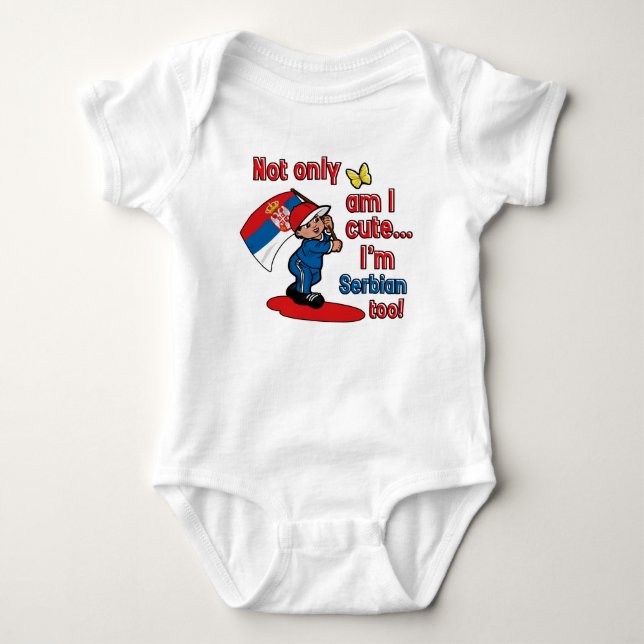 Serbian baby design bodysuit (Front)