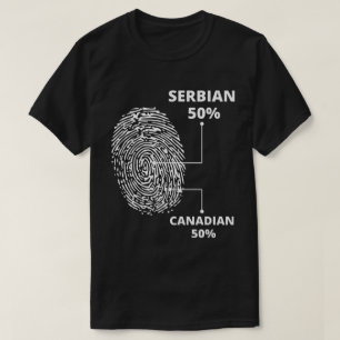 Serbian Canadian Fingerprint  T-Shirt