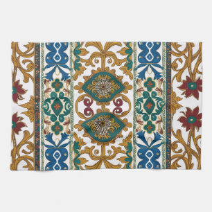 Serbian carpet pattern 5 tea towel