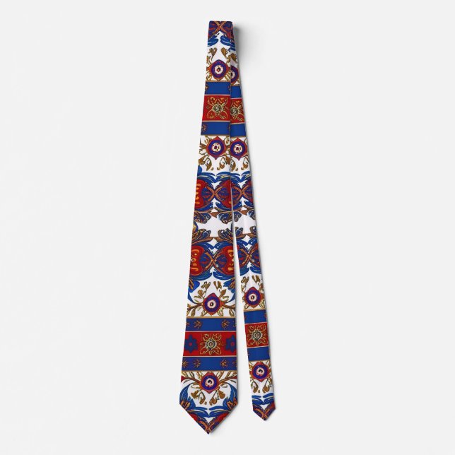 Serbian carpet pattern 8 tie (Front)