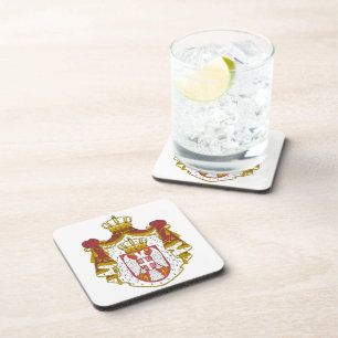 Serbian Coat arms Coaster
