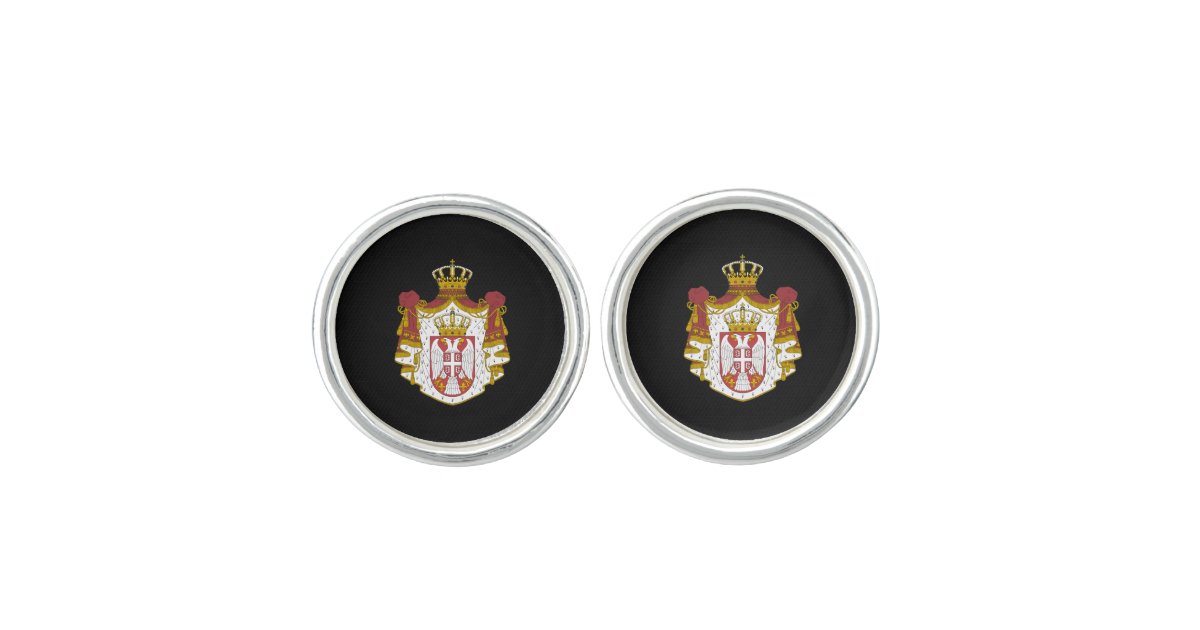 Serbian coat of arms cufflinks | Zazzle