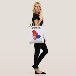 Serbian country flag tote bag