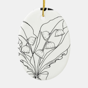 serbian cyrillic lily of the valley ceramic tree decoration
