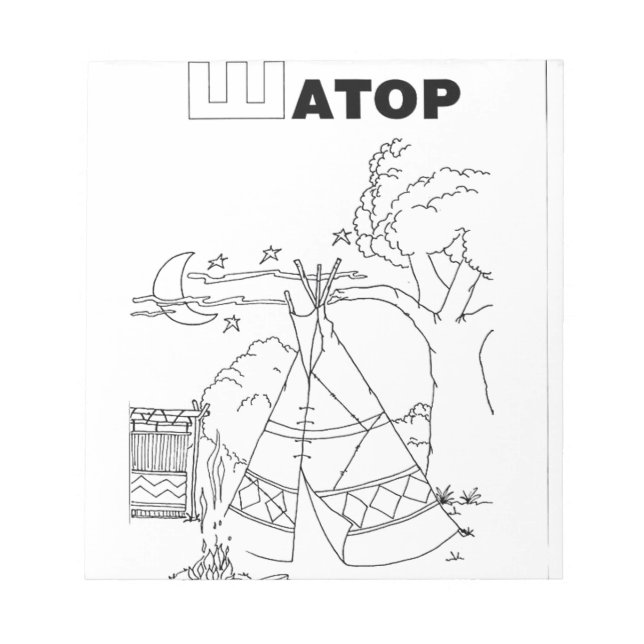 serbian cyrillic tent notepad (Front)