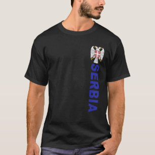 Serbian Double Eagle Emblem Sporty T-Shirt