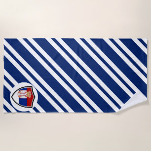 Serbian flag beach towel