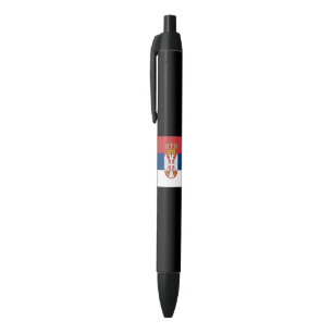 Serbian Flag Black Ink Pen