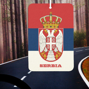 Serbian Flag Car Air Freshener, Serbia Freshener