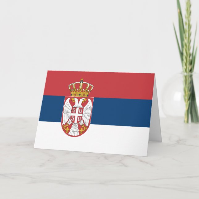 Serbian Flag Card (Front)