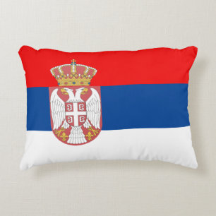 Serbian flag decorative cushion