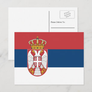 Serbian Flag, Flag of Serbia Postcard