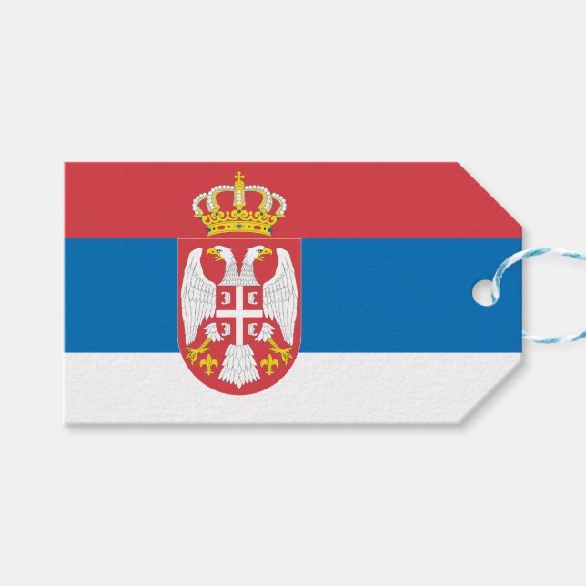 Serbian Flag Gift Tags (Front (Horizontal))