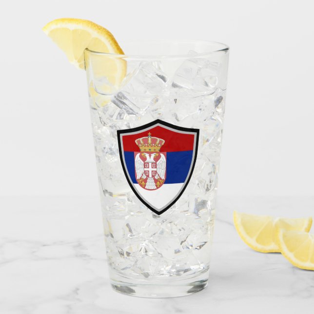 Serbian flag glass (Front Ice)