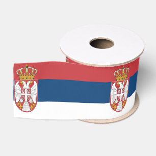 Serbian Flag Grosgrain Ribbon