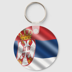 Serbian flag key ring