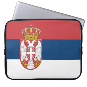 Serbian Flag Laptop Sleeve