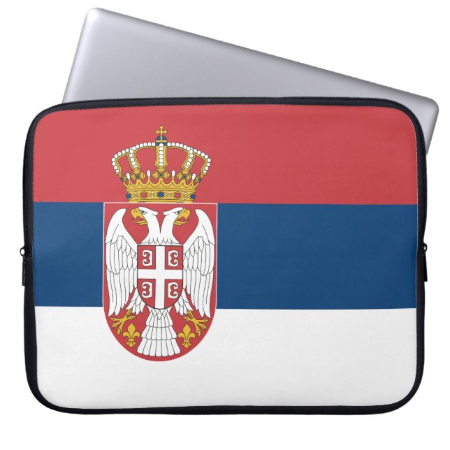Serbian Flag Laptop Sleeve (Front)