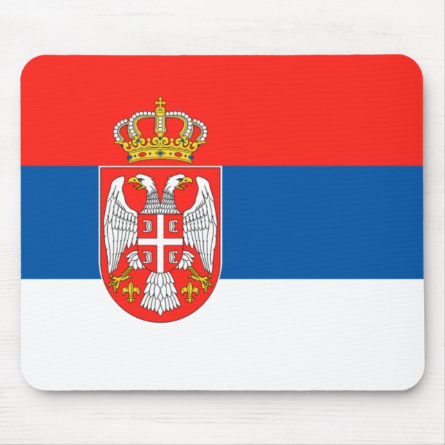 Serbian Flag Mouse Mat (Front)