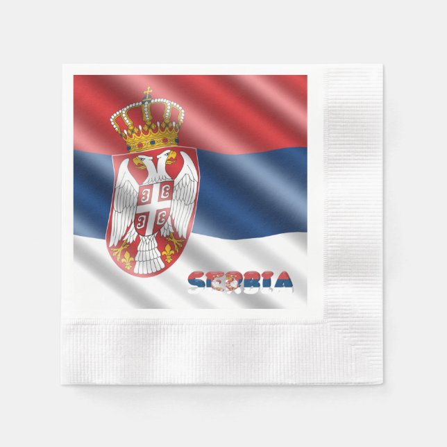 Serbian flag  napkin (Front)