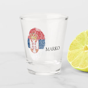 Serbian flag, patriotic shot glass