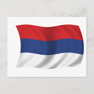 Serbian flag postcard