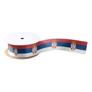 Serbian flag ribbon satin ribbon