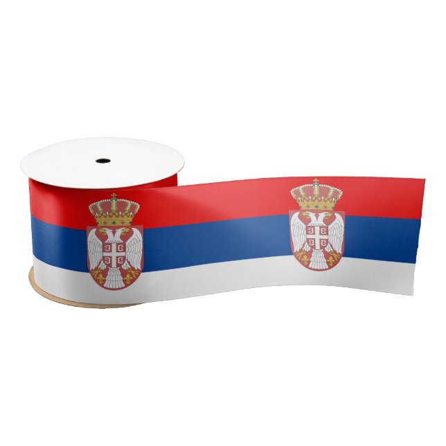 Serbian flag satin ribbon (Spool)