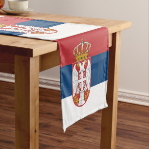 Serbian Flag & Serbia fashion home /sport fans Short Table Runner