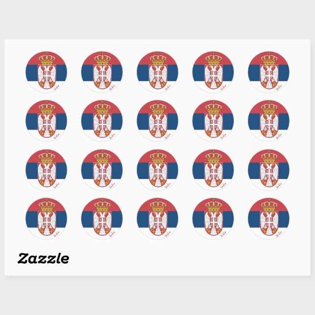 Serbian flag & Serbia fashion sticker /sports (Sheet)