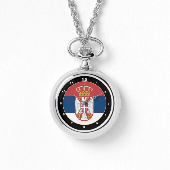Serbian Flag & Serbia trendy fashion /design Watch (Front)