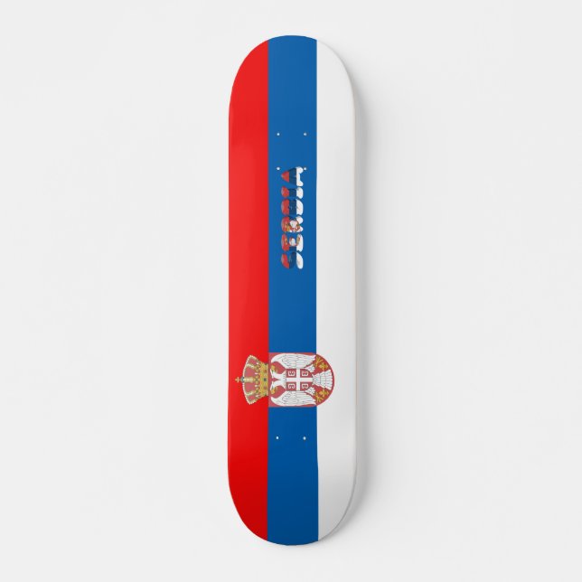 Serbian flag skateboard (Front)