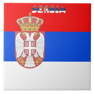 Serbian flag tile