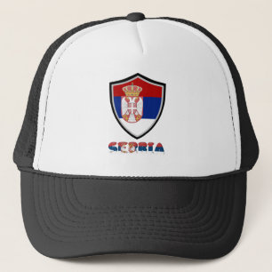 Serbian flag trucker hat