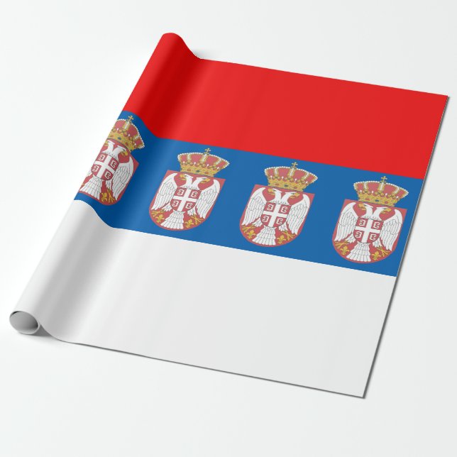 Serbian flag wrapping paper (Unrolled)