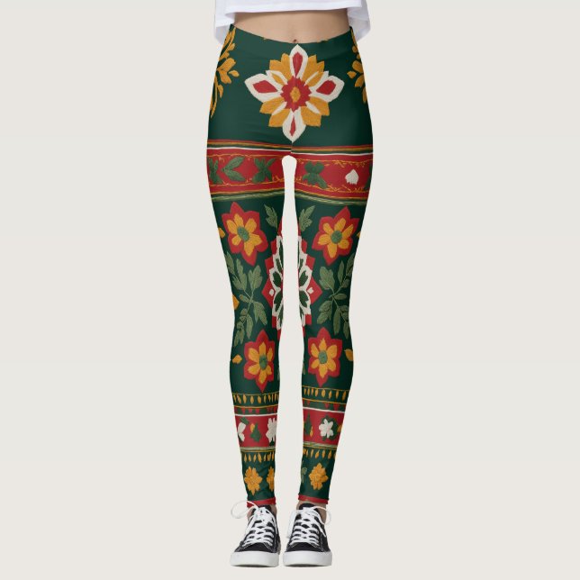Serbian folk attire leggings (Front)