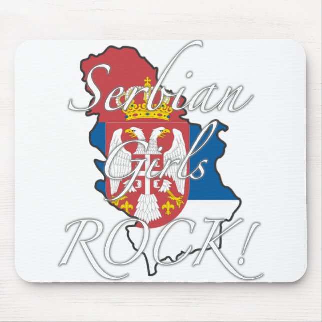 Serbian Girls Rock! Mouse Mat (Front)
