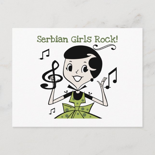 Serbian Girls Rock Postcard (Front)