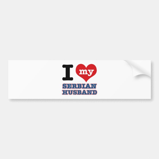 Serbian I heart designs Bumper Sticker (Front)
