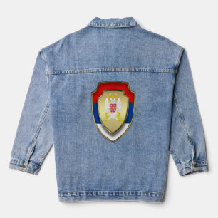 Serbian mediaeval shield Serbia coat of arms 2 Denim Jacket