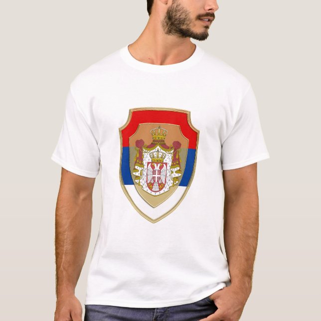 Serbian mediaeval shield  Serbia coat of arms new  T-Shirt (Front)