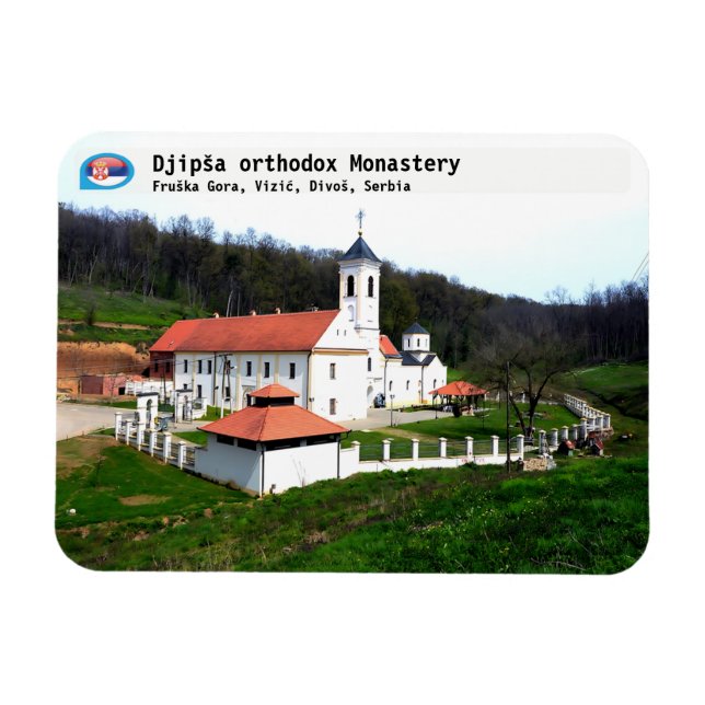 SERBIAN MONASTERIES - Djipša orthodox Monastery 3 Magnet (Horizontal)