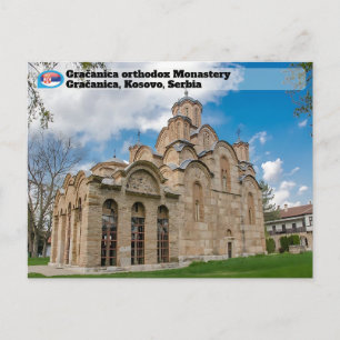 SERBIAN MONASTERIES Gračanica orthodox Monastery Holiday Postcard