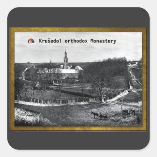 SERBIAN MONASTERIES - Krušedol Monastery 2 Square Sticker