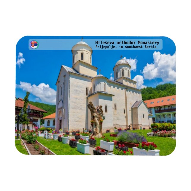SERBIAN MONASTERIES - Mileševa Monastery 2 Magnet (Horizontal)